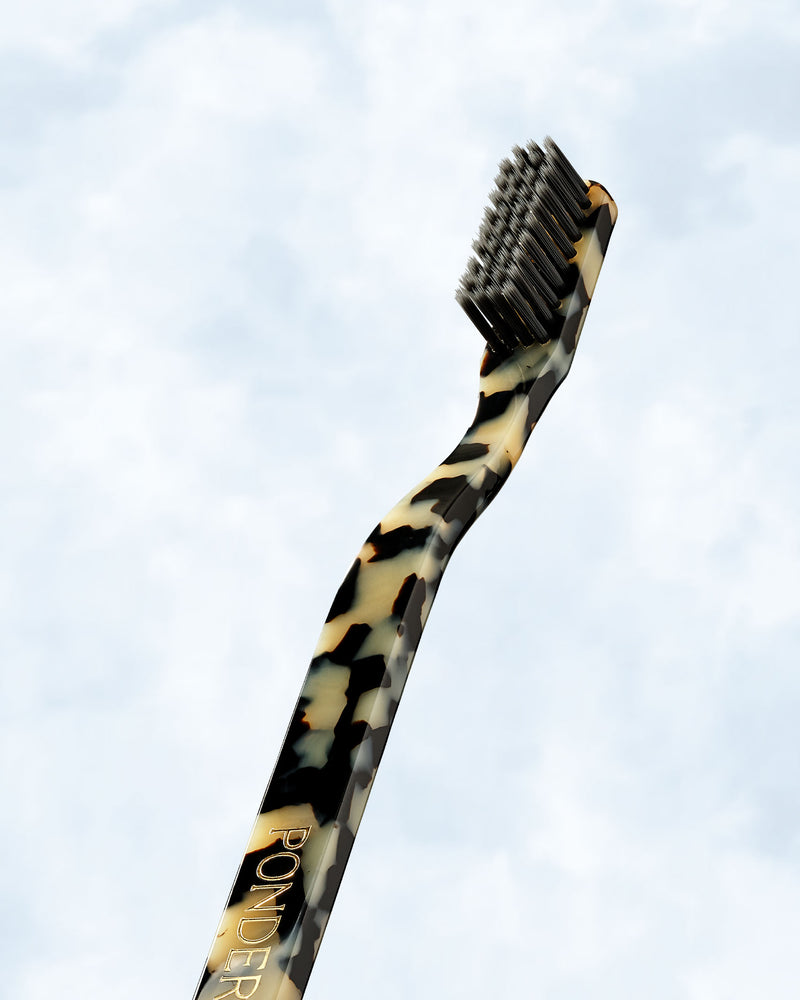 Soft charcoal toothbrush · Black/White