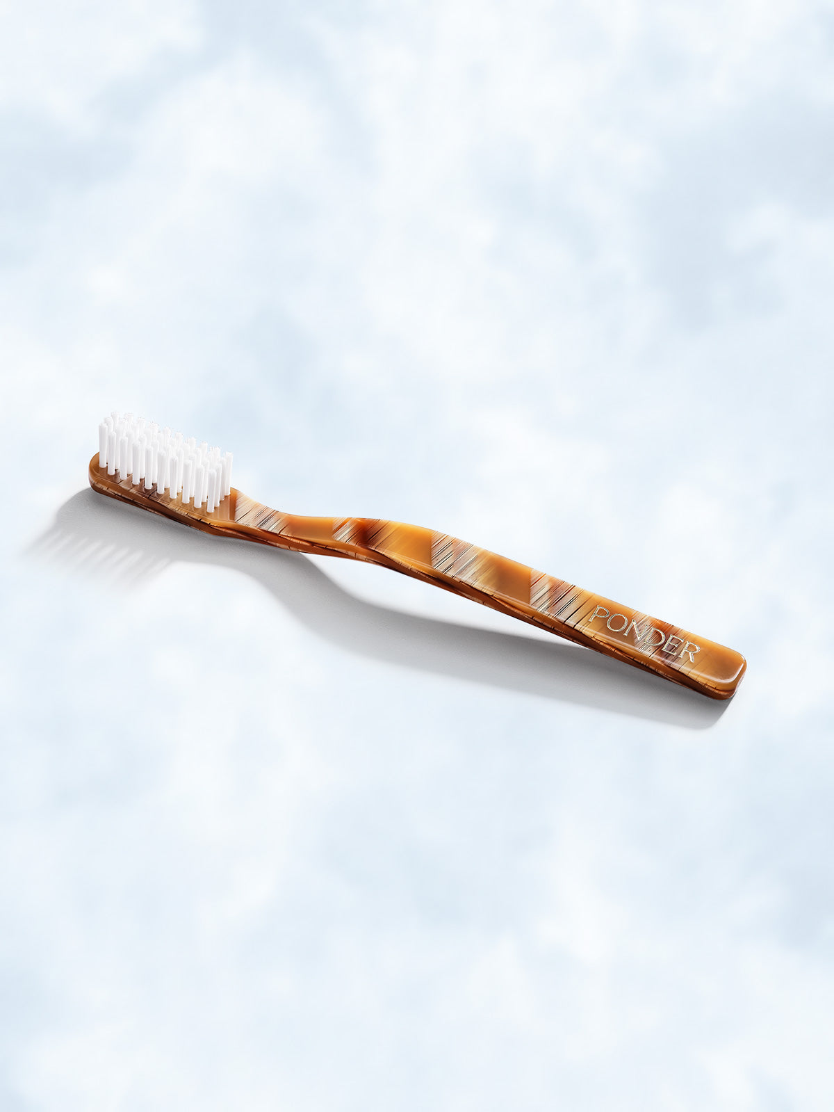 Medium hard nylontannbørste · Brun