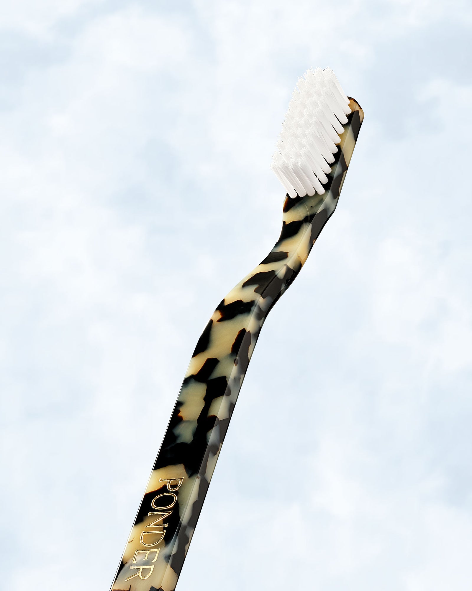 Medium hard nylon toothbrush · Black/White