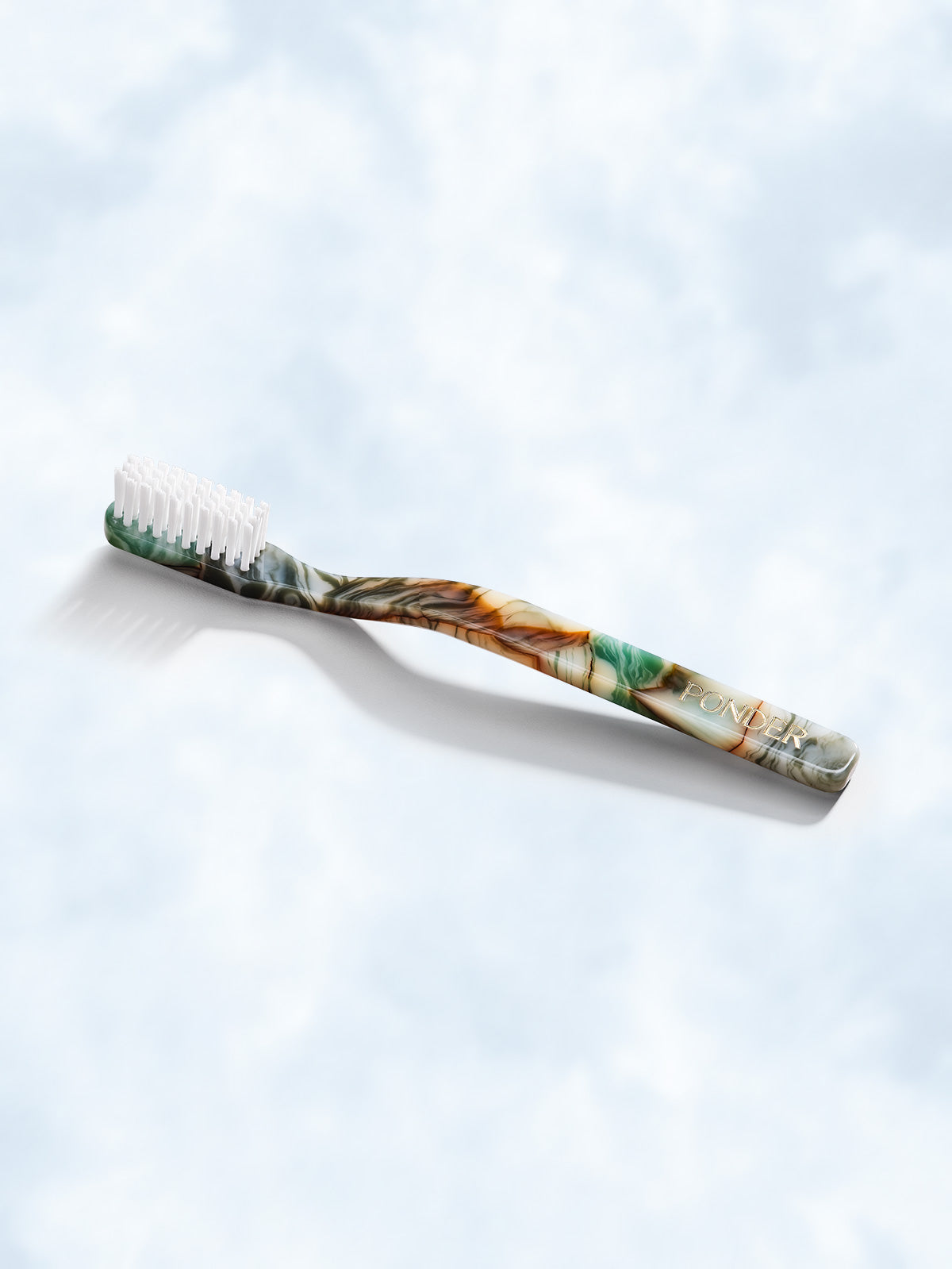 Medium hard nylon toothbrush · Green